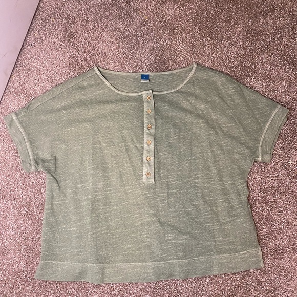 Olive green cute crop top - Picture 2 of 5